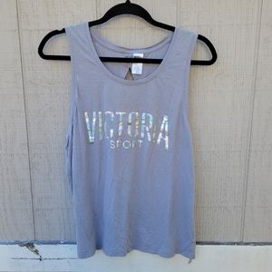 Victoria's Secret Victoria Sport Sleeveless Holographic Logo Workout Tank Top M
